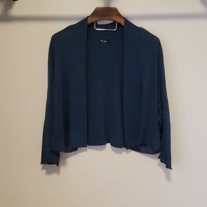 Dark Teal Nic+Zoe Plus Crop Cardigan